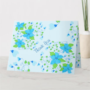 Light Blue Vielen Dank Hinweis Dankeskarte