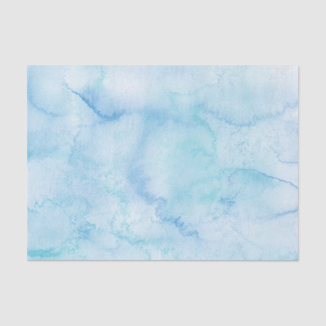Light Blue Watercolor Seidenpapier (Vorderseite)