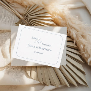 Light Blue Wedding Dankeschön Card mit QR Code