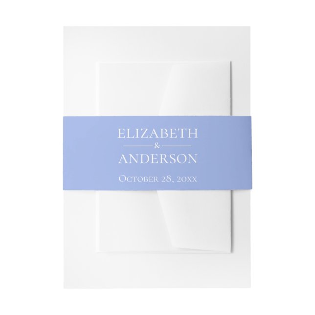 Light Blue Wedding Einladungsbanderole (Vorderseite Beispiel)