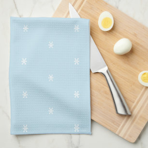Light Blue White Schneeflocken Weihnachten Geschirrtuch