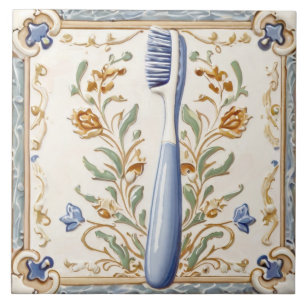 Light Blue White Toothbrush Funny Dentist Bad Fliese