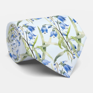 Light Blue Wildblumen Neck Tie Krawatte
