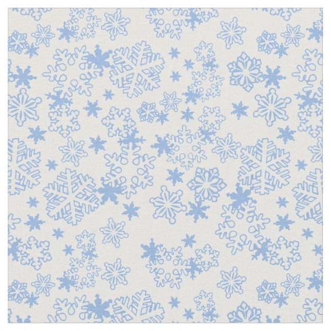 Light Blue Winter Snowflake Muster Stoff (Nahaufnahme)
