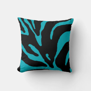 Light Blue Zebra Stripe Animal Print Kissen