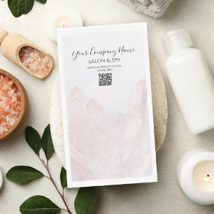 Light Blush Pink Crystals Salon Wellness-Center Serviette