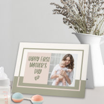 Light Boho Green Pink First Mother Day Foto