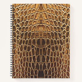 Light Brown Alligator Skin Print Notizbuch
