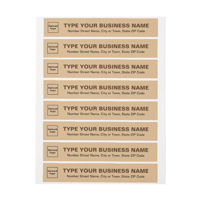 Light Brown Business Wrap rund um das Adressetiket Rundum-Adressaufkleber (Bogen)