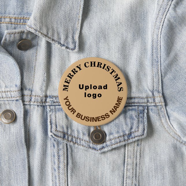 Light Brown Christmas Business Round Shape Button (Beispiel)