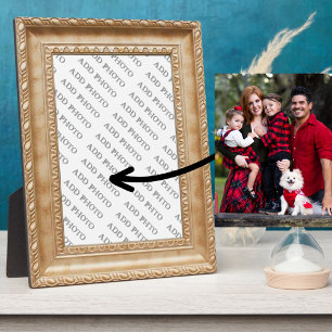 Light Brown Friendship Wood Frame Pic Photo Plaque Fotoplatte