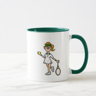 Light Brown Hair Female Tennis Player Tasse