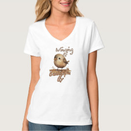Light Brown Mini Art Bird T-Shirt