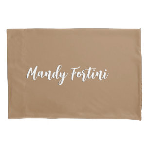 Light Brown Schlicht Elegante Minimalistische Kall Kissenbezug