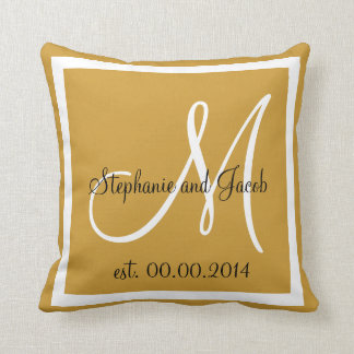 Light Brown Tan Wedding Keepake Kopfkissen Kissen