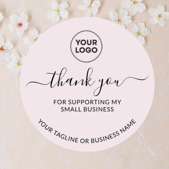 Light Brown Vielen Dank für die kleine Logorunde Runder Aufkleber (Von Creator hochgeladen)