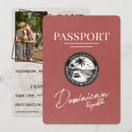 Light Burgund Dominikanische Republik Pass Save The Date