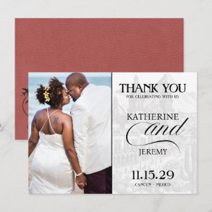 Light Burgundy Mexico Passport Dankeskarte