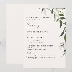 Light Champagne Greenerity Website Wedding Einladung