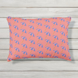 Light Coral Beach Umbrella Accent Kissen