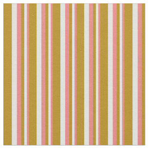 Light Coral, Light Cyan & Dark Goldenrod farbig Stoff