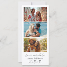 Light Coral Save the Date Foto Stand Qr Code
