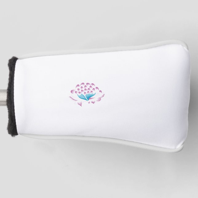 Light Cornflower Blue, Sky Megenta, Girly Golf Headcover (Vorderseite)