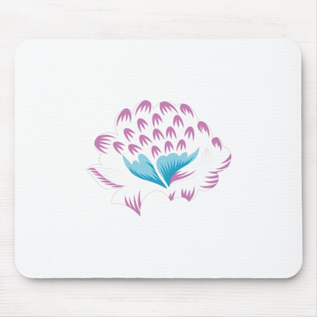 Light Cornflower Blue, Sky Megenta, Girly Mousepad (Vorne)