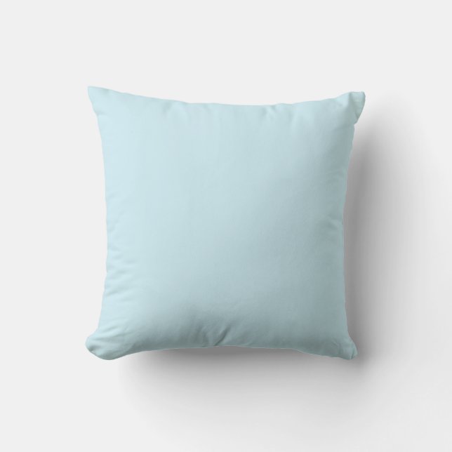 Light Cyan Blue Square Throw Kissen (Vorderseite)