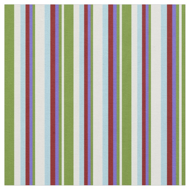 Light Cyan, Green, Slate Blue, Maroon & Light Blue Stoff (Nahaufnahme)