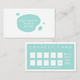 Light Cyan Niedlich Minimalistisch Salon Coffee Sh Treuekarte