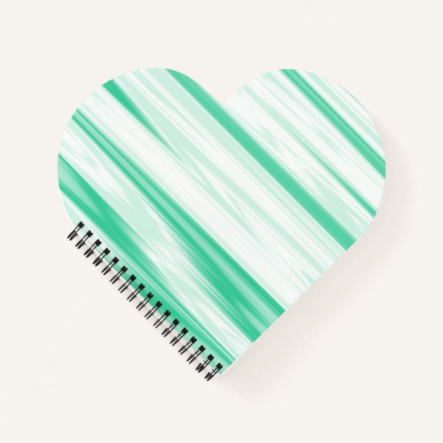 Light & Dark Green Swirt Notebook Notizbuch (Vorderseite)