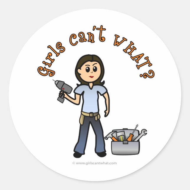 Light Do-It-Yourself Diva Runder Aufkleber (Vorderseite)