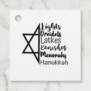 Light Dreidel Latke Kanish Menorah Hanukkah Geschenkanhänger