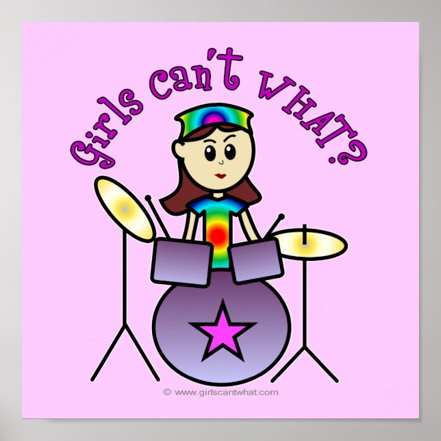 Light Drummer Girl Poster (Vorne)