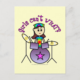 Light Drummer Girl Postkarte