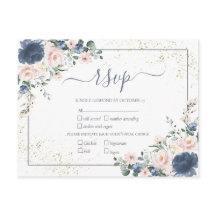 Light Dusty Blue Blush Pink Gold Floral UAWG