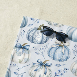 Light Dusty Blue Pumpkin Pattern - Strandtuch
