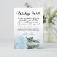 Light Dusty Blue Rose Hochzeit wünscht gutes Gedic