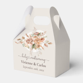 Light Earth Tone Floral Rustic Boho Wedding Geschenkschachtel