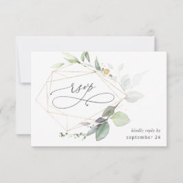 Light Eukalyptus Glow Gold w Meal RSVP Card