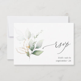 Light Eukalyptus Glow Gold w Meal RSVP Card 2
