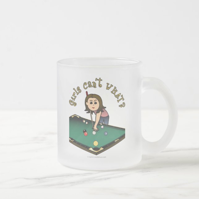 Light Female Billiard Player Mattglastasse (Rechts)