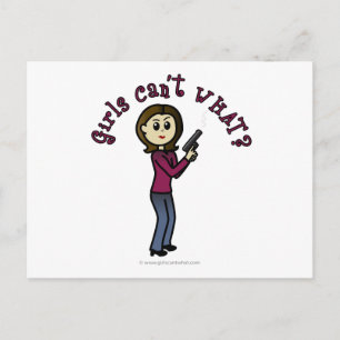 Light Female Sharpshooter Postkarte