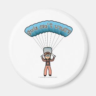 Light Female Sky Diver Magnet