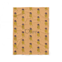 Light Funny Little Bird Muster Fleece Blanket