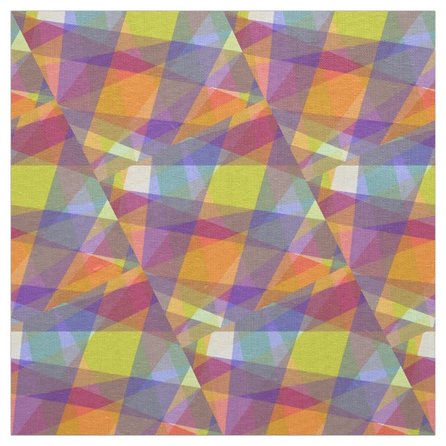 Light Geometric - Vory Linen Fabric Stoff (Muster)