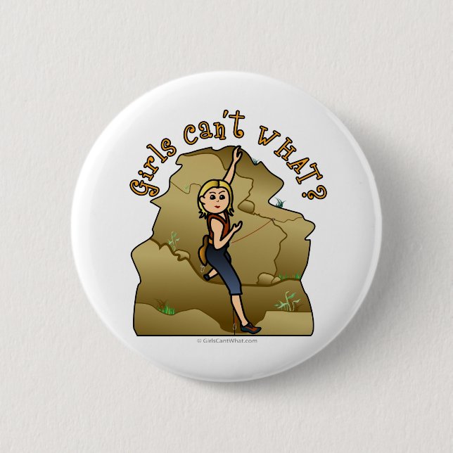 Light Girl Rock Climber Button (Vorderseite)