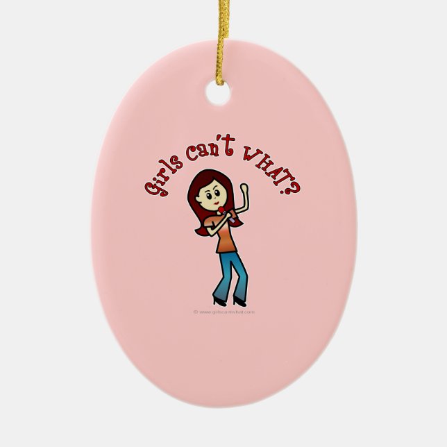 Light Girl Sänger Keramikornament (Vorne)