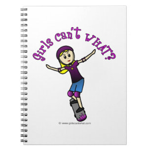 Light Girl Skater mit Helm Notizblock
